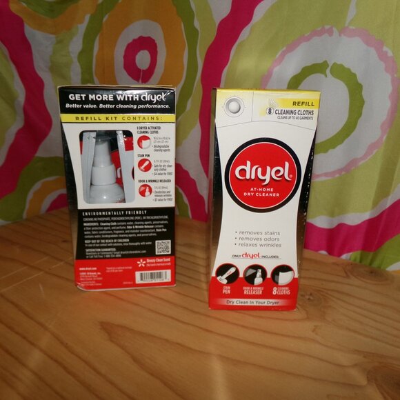 Set of 2 Dryel NWB At-Home Dry Cleaner Refill Kits - Picture 2 of 4